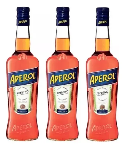 Kit 3 Aperitivos Aperol Spritz 750 Ml