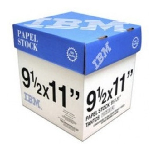 Caja Papel Continuo Stock 9.5x11 Blanco 1 Tanto 3000 Hojas