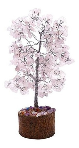 Imagen 1 de 5 de Armonizar Cuarzo Rosa Árbol Feng Shui Curativo De Piedra Esp