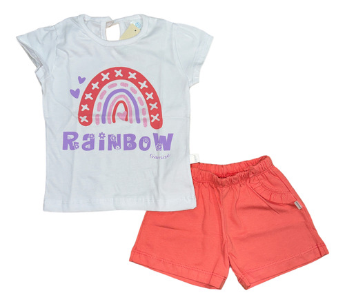 Conjunto Bebe Remera Y Short Algodon Nena Gamise 