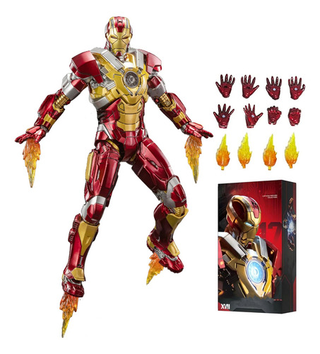 Marvel Ironman Mk17 Deluxe De 7 Pulgadas Para El Décimo Aniv