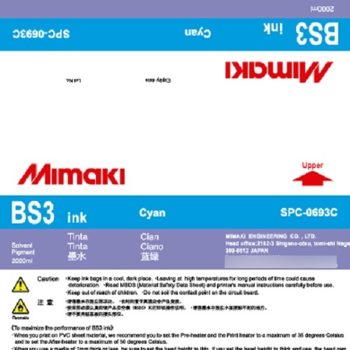 Spc-0693 Tinta Bs3 - 2l - Original Mimaki 04 Cores