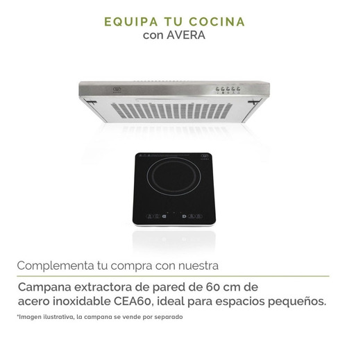 Imagen 8 de 9 de Encimera Cocina Electrica Avera Vidrio Templado Portatil