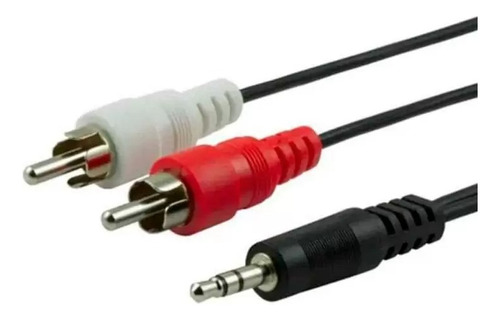 Cable Adaptador 2 Rca X 1 Plug 3.5mm Audio 2x1 Plus Rca