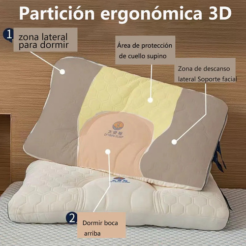 Mz Almohada Memoria Espuma Gel Ortopédica Cervical