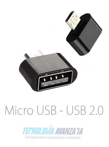 Adaptador Otg Entrada Usb Hembra A V8 Macho Celular, Mandos