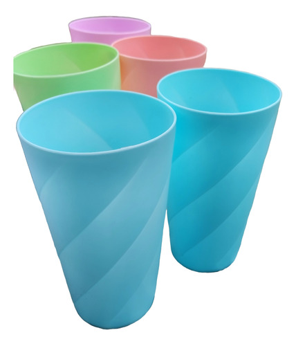 Set 6 Vaso Picnic Plástico Reutilizable 15 Cm