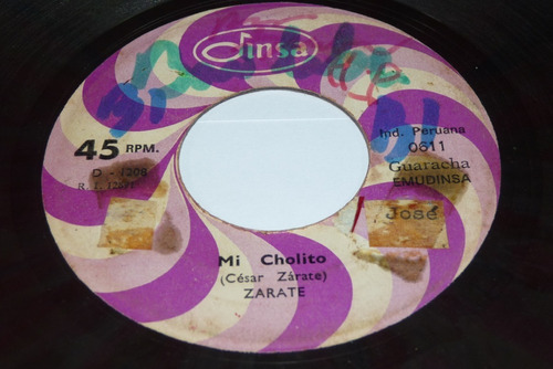 Jch- Zarate Mi Cholito Guaracha Peru 45 Rpm