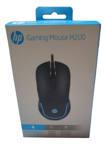 Mouse Gaming Hp M200 4 Modos De Dpi Ajustable Negro 