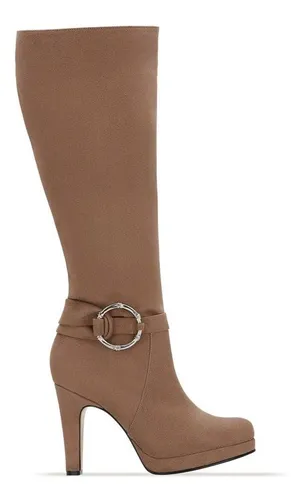 Bota Andrea Dama Maxi Hebilla Tac n Fino 10.5 Cm Altura Cuotas