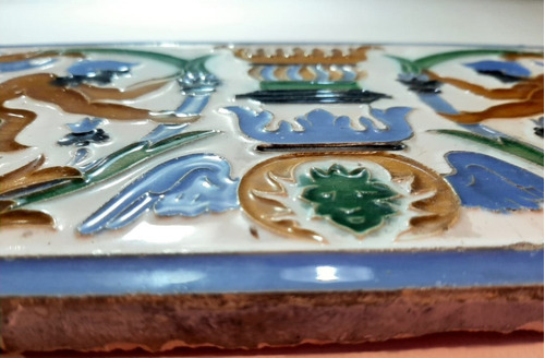 Imagen 2 de 3 de Antigua Mayólica Azulejo Valenciano 7635