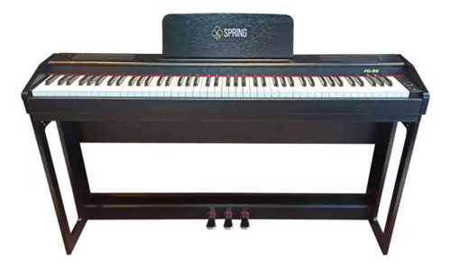 Piano digital Versi Pd-88 Spring, color negro