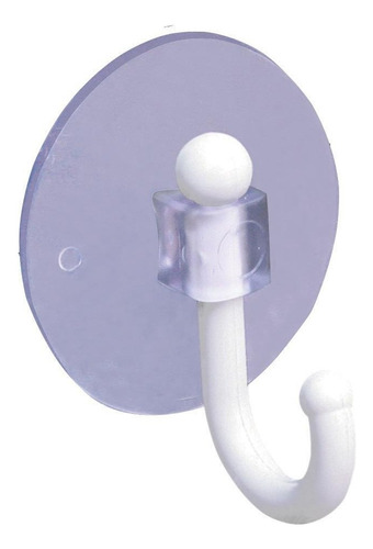 Gancho Cabide Com Ventosa 2 Unidades Cor Branco