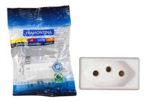 Conjunto Placa 4x4 C/ Tomada Dupla 10a Liz