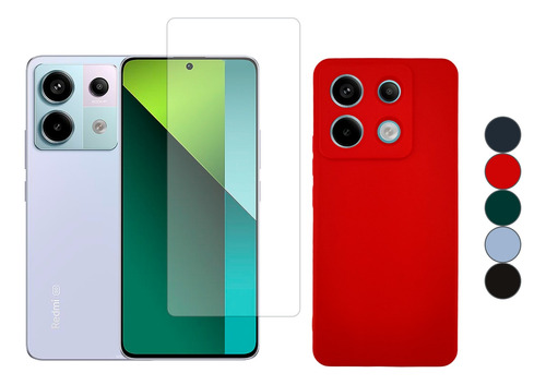 Funda Case Silicona Para Xiaomi Note 13 Pro 5g + Vidrio 9h