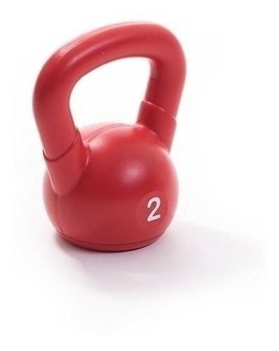 Kettlebell Pesa Rusa Plast. 2kg No Lastima Manos Inox. Cuota