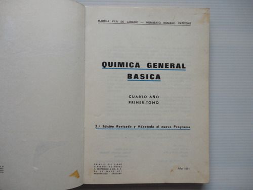 Química 4 - Tomo 1 - Química Genera Básica - Vila-romano (Usado)