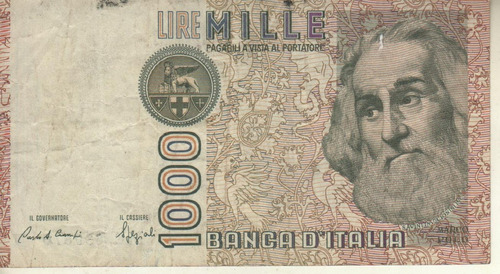 Italia Billete De 1.000 Liras Año 1982 - Pick 109b - Vf-