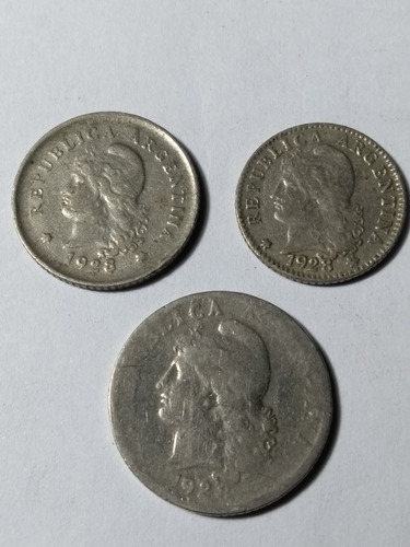 Monedas Argentinas 5-10y 20 Centavos 1928