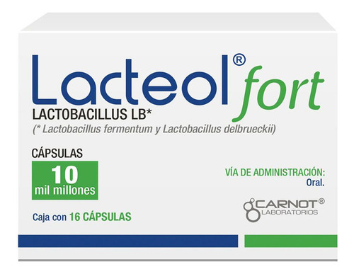 Lacteol Fort 340 Mg Caja Con 16 Cápsulas