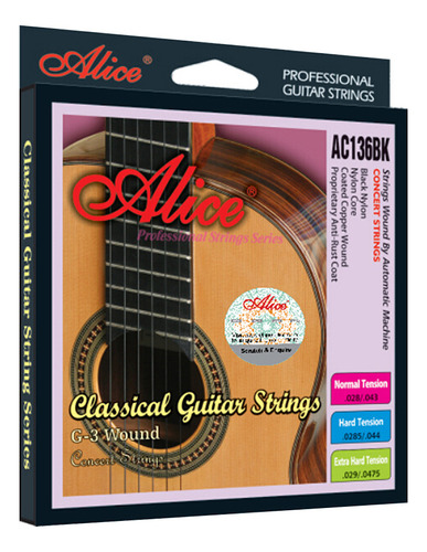 Instrument Strings One Classical Nylon Black 6 Unidades/set