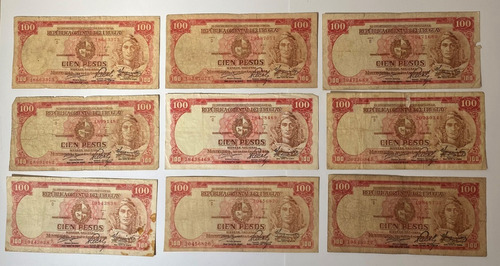 Billete Uruguay 100 Pesos 1967, 3d5 Rotondaro, Bu03