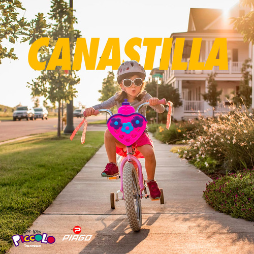 Canastilla Con Botella Para Bicicleta Infantil Niña R12-r16 Color Rosa