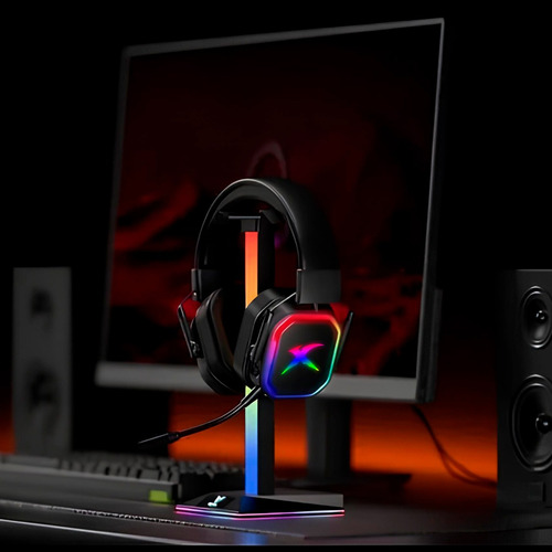 Headset Gamer Com Fio Xtrike-me Gh-606 Metallic Com Led Rgb