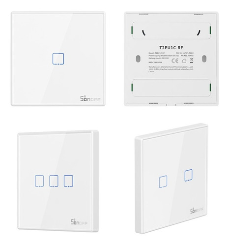 Sonoff T2 Eu 3c Rf - Control Remoto Touch 3 Canales