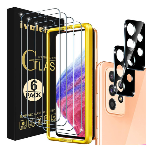 Ivoler Paquete De 4 + 2 Protectores De Pantalla Para Samsung