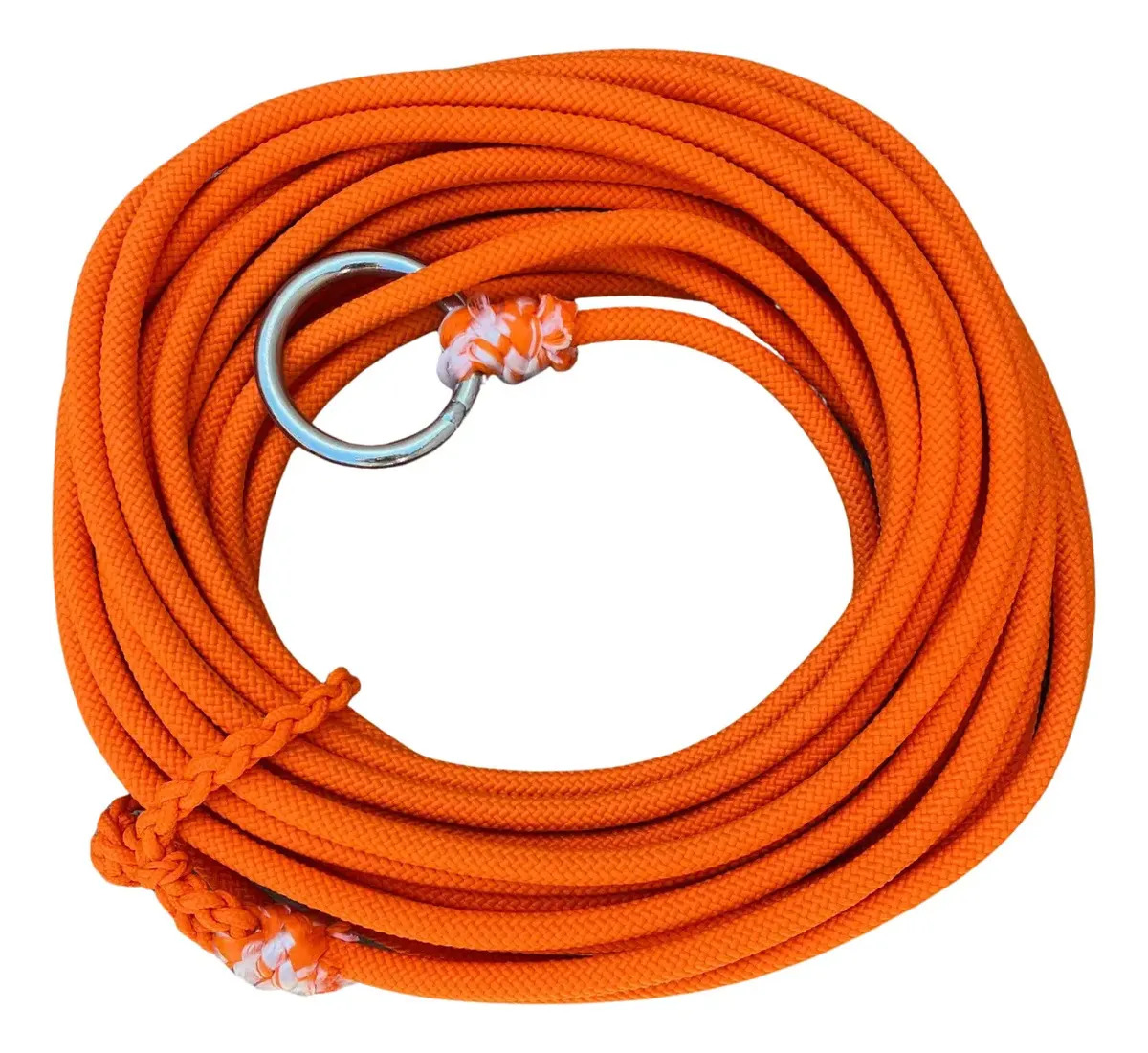 Laço De Corda - 15m Cordaville Boiadeiro Laçar Vaca Boi Cor Laranja