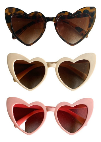 Xda Lentes Corazón De Sol Set 3 Piezas Gafas Moda Dama Mujer