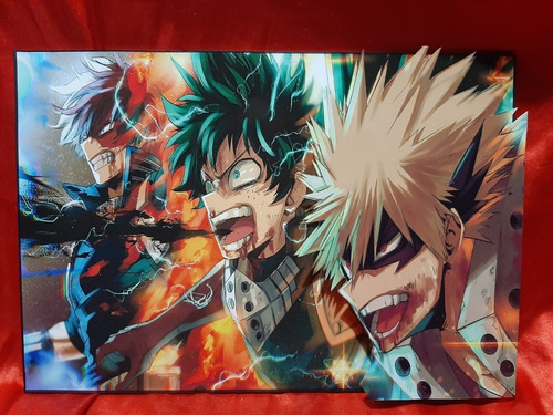 My Hero Academia Cuadros De Madera Grandes 3d 8