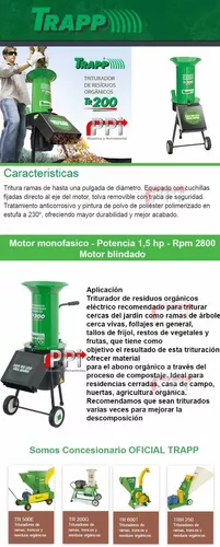 Biotrituradora Chipeadora TR-200 - Eléctrica