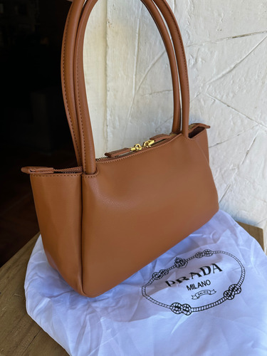 Cartera Bolso Prada Louis Vuitton Multipochette Baguette Marrón Lisa Oro Marrón