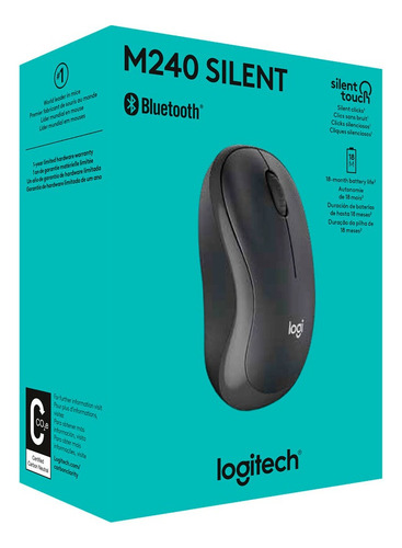 Mouse Logitech M240 Silent Inalámbrico Bluetooth Negro