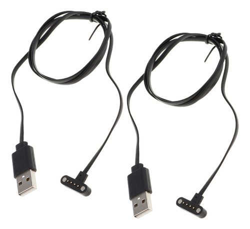 2pcs Usb 4 Pin Cable De Carga Magnética De Succión