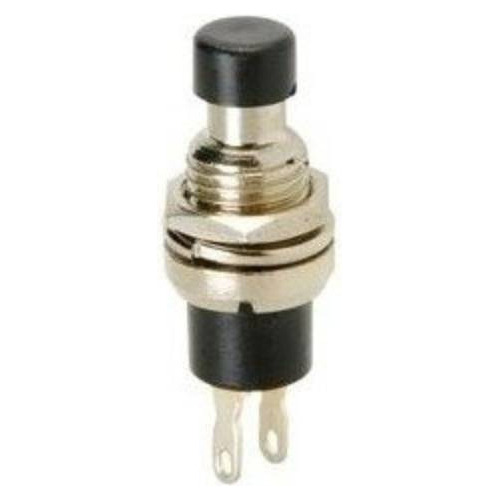 Chave Push Button N/a Ds-323 2 Terminais S/ Trava Preto