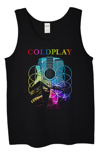 Polera Musculosa Coldplay Guitar Us Bank St Rock Abominatron