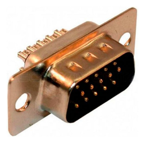 Pack 10 Conector Vga Macho (15 Pin) Metalico Para Soldar 