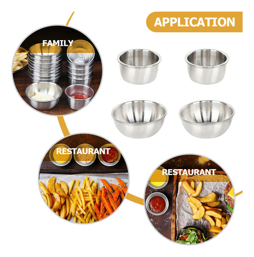 4 Tazas De Salsa De Tomate, Tazas De Condimentos De Acero In