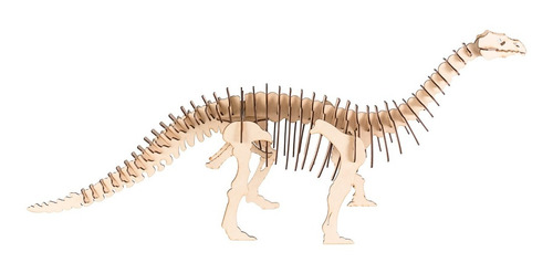 Imagen 1 de 6 de Dinosaurio P/armar 3d En Fibro Fácil Brontosaurio