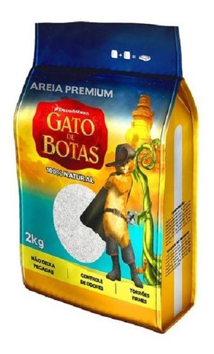 Areia Premium Grossa Flocos - Gato De Botas 2kg