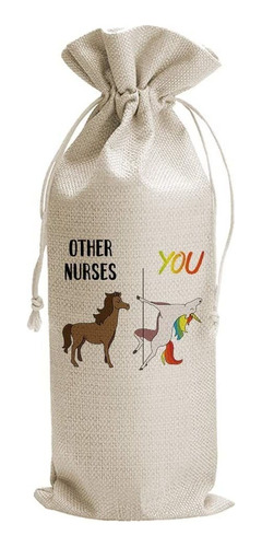 Funny Other Nurses Me Unicorn Wine Bags, Nurses Week Gi...