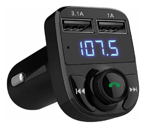 Transmisor Fm Bluetooth Cargador Doble Usbmanos Libres