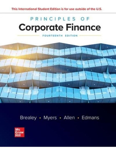 Principles Of Corporate Finance, De Brealey. Editorial Mc Graw Hill Education (uk), Tapa Blanda En Inglés, 2022