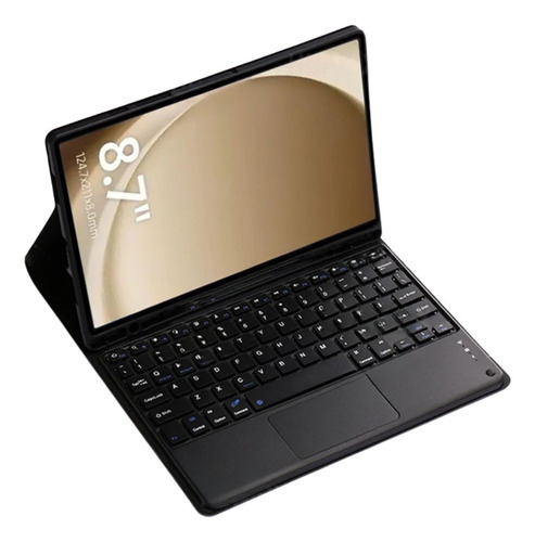 Case Tablet Compatível Galaxy Tab A9 8.7 X110 Teclado Slim Cor Preto