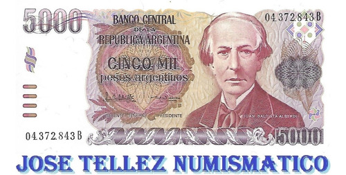 Bottero 2639a $ 5000 Pesos Argentinos Sin Circular Palermo