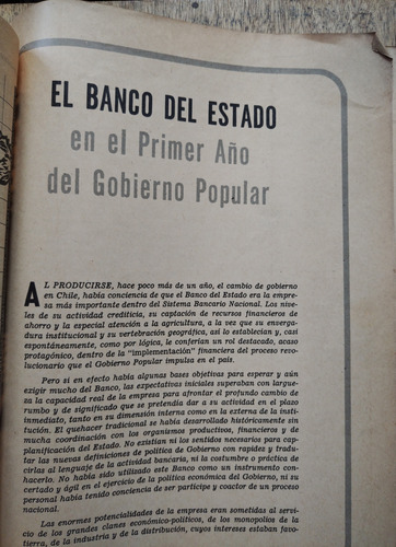 Revista Del Banco Del Estado De Chile 1972 (Usado)