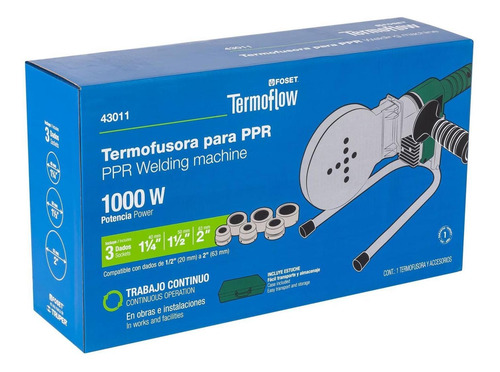 Termofusora De 1000 W Para Ppr, Foset 43011